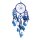 Traumfänger Dreamcatcher - Capis Muschel Blau - ca. 40cm x 9cm  5 Ringe