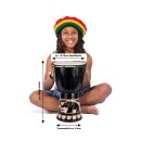 30cm Djembe Trommel Bongo Elefant Schwarz A1