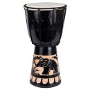 20cm Djembe Trommel Bongo Elefant Schwarz A1