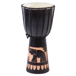 40cm Djembe Trommel Bongo Elefant Schwarz A1