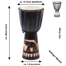 40cm Djembe Trommel Bongo Elefant Schwarz A1
