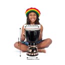 40cm Djembe Trommel Bongo Elefant Schwarz A1