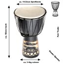 50cm Djembe Trommel Bongo Elefant Schwarz A1