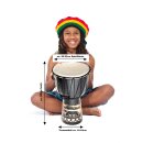 60cm Djembe Trommel Bongo Elefant Schwarz A1