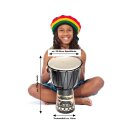 70cm Djembe Trommel Bongo Elefant Schwarz A1