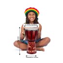 50cm Djembe Trommel Bongo Elefant Holz A2