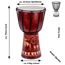 70cm Djembe Trommel Bongo Elefant Holz A2