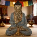 62cm Holzbuddha Buddha Holz Handarbeit Betender Vitarka Mudra