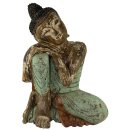 60cm Holzbuddha Buddha Holz Handarbeit Schlafender Tibet...