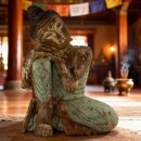 60cm Holzbuddha Buddha Holz Handarbeit Schlafender Tibet Style