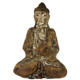 62cm Holzbuddha Buddha Holz Handarbeit Betender Vitarka Mudra