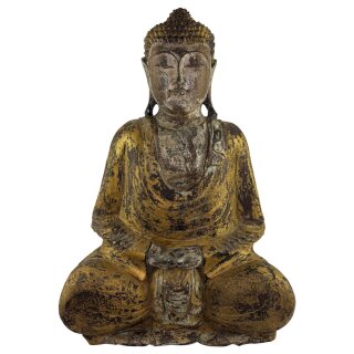 63cm Holzbuddha Buddha Holz Handarbeit Meditation Tibet Style