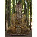 63cm Holzbuddha Buddha Holz Handarbeit Meditation Tibet Style