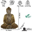 60cm Holzbuddha Buddha Holz Handarbeit Meditation Tibet...