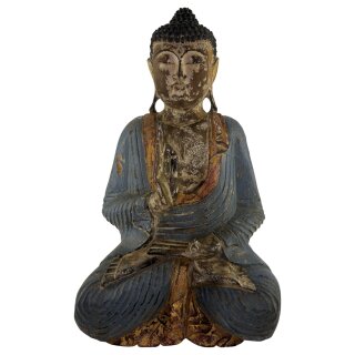 60cm Holzbuddha Buddha Holz Handarbeit Betender Vitarka Mudra