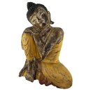 60cm Holzbuddha Buddha Holz Handarbeit Schlafender Tibet Style