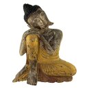60cm Holzbuddha Buddha Holz Handarbeit Schlafender Tibet...