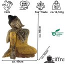 60cm Holzbuddha Buddha Holz Handarbeit Schlafender Tibet...