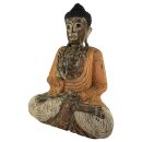 60cm Holzbuddha Buddha Holz Handarbeit Betender Vitarka Mudra