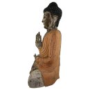 60cm Holzbuddha Buddha Holz Handarbeit Betender Vitarka Mudra