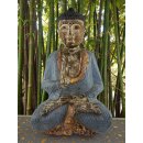 60cm Holzbuddha Buddha Holz Handarbeit Betender Vitarka Mudra