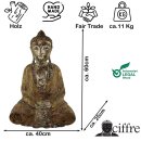 60cm Holzbuddha Buddha Holz Handarbeit Meditation Tibet...