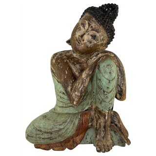 60cm Holzbuddha Buddha Holz Handarbeit Schlafender Tibet Style