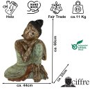 60cm Holzbuddha Buddha Holz Handarbeit Schlafender Tibet...