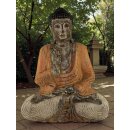 60cm Holzbuddha Buddha Holz Handarbeit Betender Vitarka Mudra