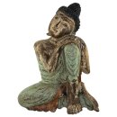 60cm Holzbuddha Buddha Holz Handarbeit Schlafender Tibet...