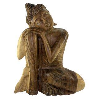 60cm Holzbuddha Buddha Natur Holz Handarbeit Schlafender Tibet Style