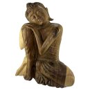 60cm Holzbuddha Buddha Natur Holz Handarbeit Schlafender Tibet Style