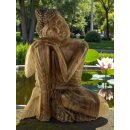 60cm Holzbuddha Buddha Natur Holz Handarbeit Schlafender Tibet Style