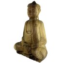 62cm Holzbuddha Buddha Natur Holz Handarbeit Meditation Tibet Style