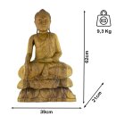 62cm Holzbuddha Buddha Natur Holz Handarbeit Meditation...