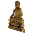 62cm Holzbuddha Buddha Natur Holz Handarbeit Meditation Betender