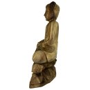 62cm Holzbuddha Buddha Natur Holz Handarbeit Meditation Betender