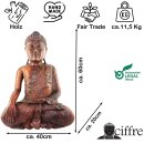 60cm Holzbuddha Buddha Braun Holz Handarbeit Meditation...