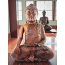 60cm Holzbuddha Buddha Braun Holz Handarbeit Meditation Betender