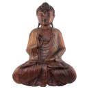 60cm Holzbuddha Buddha Braun Holz Handarbeit Betender...