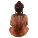 60cm Holzbuddha Buddha Braun Holz Handarbeit Betender Vitarka Mudra