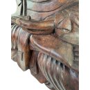 60cm Holzbuddha Buddha Braun Holz Handarbeit Betender Vitarka Mudra