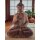 60cm Holzbuddha Buddha Braun Holz Handarbeit Betender Vitarka Mudra