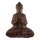 60cm Holzbuddha Buddha Braun Holz Handarbeit Meditation Doppelhand Geste