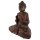 60cm Holzbuddha Buddha Braun Holz Handarbeit Meditation Doppelhand Geste