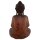 60cm Holzbuddha Buddha Braun Holz Handarbeit Meditation Doppelhand Geste