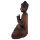60cm Holzbuddha Buddha Braun Holz Handarbeit Meditation Doppelhand Geste