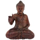 60cm Holzbuddha Buddha Braun Holz Handarbeit Betender...