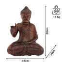 60cm Holzbuddha Buddha Braun Holz Handarbeit Betender...