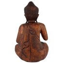 60cm Holzbuddha Buddha Braun Holz Handarbeit Betender Abhaya Mudra
